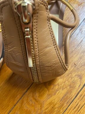 Dolce Vita Tan Leather Sandals with Gold Accents